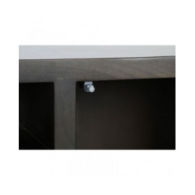 Mobile TV DKD Home Decor 140 x 40 x 55 cm Nero Metallo Acacia