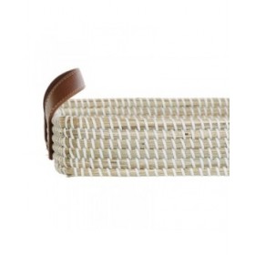 Set di Vassoi DKD Home Decor Naturale Marrone Chiaro Città 41 x 32 x 9 cm (2 Unità)