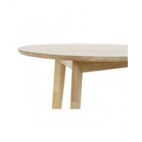 Set di 2 tavoli DKD Home Decor Bianco Naturale Legno d'albero della gomma 50 x 50 x 49,5 cm