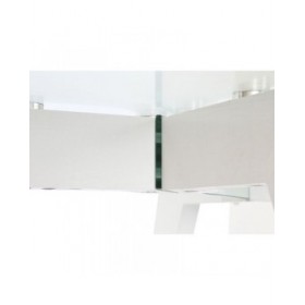 Tavolo da Pranzo DKD Home Decor Bianco Trasparente Cristallo Legno MDF 160 x 90 x 75 cm