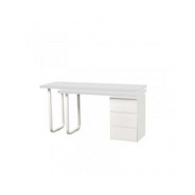 Scrivania DKD Home Decor 150 x 120 x 75 cm Naturale Metallo Bianco Legno MDF