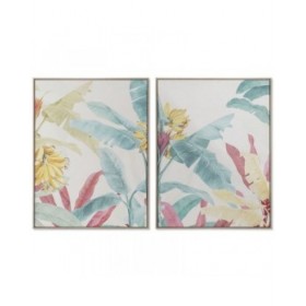 Quadro DKD Home Decor Tropicale 75 x 4 x 100 cm (2 Unità)