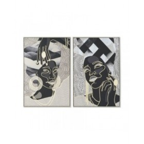 Quadro DKD Home Decor Africana Tropicale 84 x 4,5 x 123 cm (2 Unità)