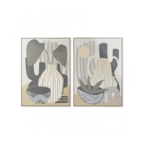 Quadro DKD Home Decor 104 x 4,5 x 143,5 cm Vaso Scandinavo (2 Unità)