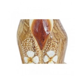 Statua Decorativa DKD Home Decor Bianco Marrone Cane Tropicale 80 cm 16 x 9 x 100 cm