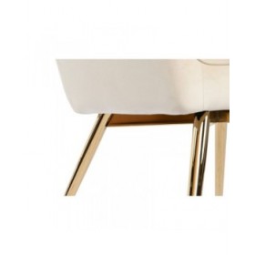 Poltrona DKD Home Decor Crema Dorato Metallo 74 x 74 x 90 cm