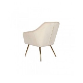 Poltrona DKD Home Decor Crema Dorato Metallo 74 x 74 x 90 cm