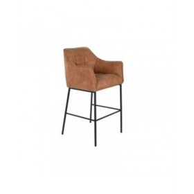 Sgabello DKD Home Decor Nero Cammello Metallo 59 x 60 x 107 cm