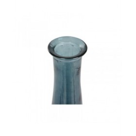 Vaso DKD Home Decor 18 x 18 x 80 cm Azzurro Vetro Temperato
