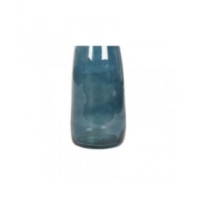 Vaso DKD Home Decor 18 x 18 x 80 cm Azzurro Vetro Temperato