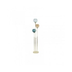 Lampada da Terra DKD Home Decor Multicolore Dorato Metallo Cristallo 50 W 220 V 45 x 45 x 160 cm