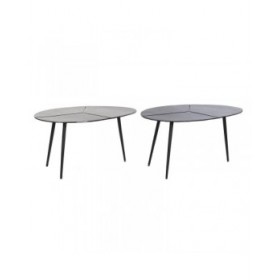 Tavolo aggiuntivo DKD Home Decor Nero Dorato Alluminio Ottone 78 x 45 x 40 cm (2 Unità)