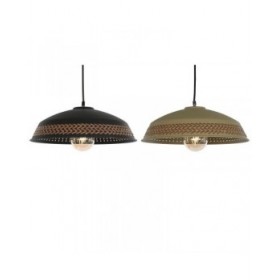 Lampadario DKD Home Decor Marrone Nero Crema Metallo 50 W 42 x 42 x 24 cm (2 Unità)