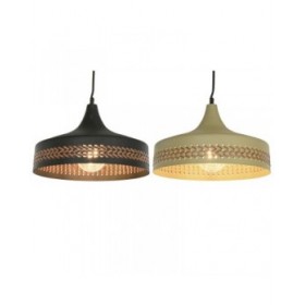 Lampadario DKD Home Decor Marrone Nero Crema Metallo 50 W 35 x 35 x 20 cm (2 Unità)