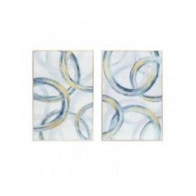 Quadro DKD Home Decor Astratto Moderno 80 x 2,5 x 120 cm (2 Unità)
