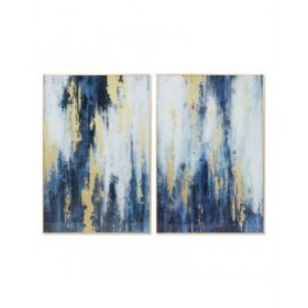 Quadro DKD Home Decor 80 x 2,5 x 120 cm Astratto Moderno (2 Unità)