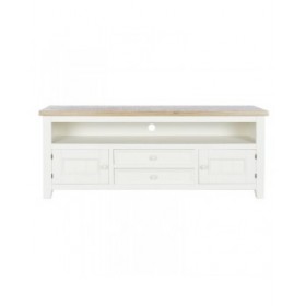 Mobile TV DKD Home Decor Beige Naturale Legno di paulownia 134,5 x 35 x 55 cm