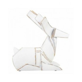 Statua Decorativa Alexandra House Living Bianco Poliresina Cervo 24 x 27 x 26 cm