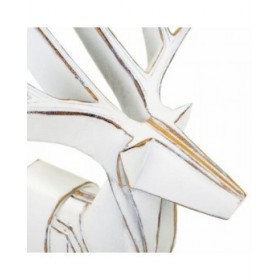 Statua Decorativa Alexandra House Living Bianco Poliresina Cervo 24 x 27 x 26 cm