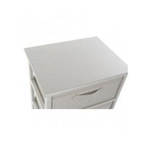 Cassettiera DKD Home Decor Bianco Bambù Legno di paulownia 42 x 32 x 98 cm