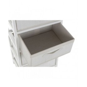 Cassettiera DKD Home Decor Bianco Bambù Legno di paulownia 42 x 32 x 98 cm