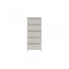 Cassettiera DKD Home Decor Bianco Bambù Legno di paulownia 42 x 32 x 98 cm