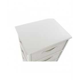 Cassettiera DKD Home Decor Bianco Bambù Legno di paulownia 42 x 32 x 81 cm