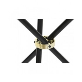 Tavolo aggiuntivo DKD Home Decor Bianco Nero Dorato Metallo Legno MDF 80 x 80 x 76 cm