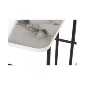 Set di 2 tavoli DKD Home Decor Bianco Nero 51 x 43 x 49 cm