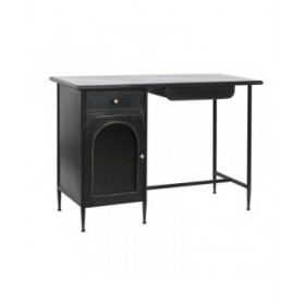 Scrivania DKD Home Decor Nero Metallo Cristallo 120 x 50 x 80 cm
