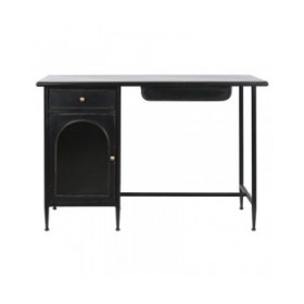 Scrivania DKD Home Decor Nero Metallo Cristallo 120 x 50 x 80 cm