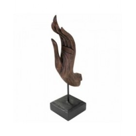 Statua Decorativa Alexandra House Living Marrone Nero Metallo Poliresina Mano 12 x 43 x 17 cm