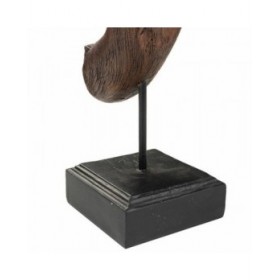 Statua Decorativa Alexandra House Living Marrone Nero Metallo Poliresina Mano 12 x 43 x 17 cm