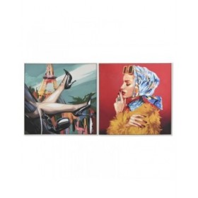 Quadro Home ESPRIT Moderno 100 x 3,5 x 100 cm (2 Unità)