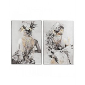 Quadro Home ESPRIT Donna 80 x 3,5 x 120 cm (2 Unità)
