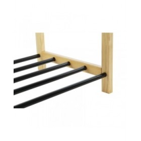 Scarpiera Home ESPRIT Nero Naturale 80 x 31 x 32 cm