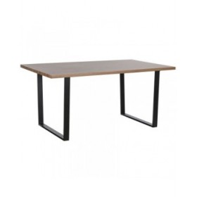 Tavolo da Pranzo Home ESPRIT Marrone Nero Ferro Legno MDF 160 x 90 x 75 cm