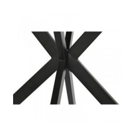 Tavolo da Pranzo Home ESPRIT Marrone Nero Ferro Legno MDF 120 x 120 x 75 cm