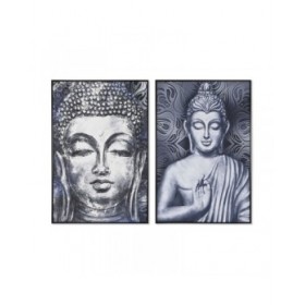 Quadro Home ESPRIT Buddha Orientale 83 x 4,5 x 123 cm (2 Unità)