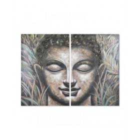 Set di 2 quadri Home ESPRIT Buddha Orientale 160 x 3 x 120 cm