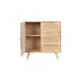 Credenza DKD Home Decor Naturale Metallo Legno d'albero della gomma 73,5 x 35 x 78 cm
