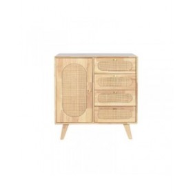 Credenza DKD Home Decor Naturale Metallo Legno d'albero della gomma 73,5 x 35 x 78 cm