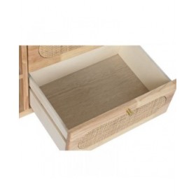 Mobile TV DKD Home Decor Naturale Metallo Legno d'albero della gomma 120 x 30 x 48 cm