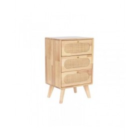 Cassettiera DKD Home Decor Naturale Metallo Legno d'albero della gomma 40 x 30 x 63 cm