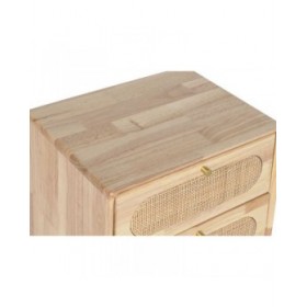 Cassettiera DKD Home Decor Naturale Metallo Legno d'albero della gomma 40 x 30 x 63 cm