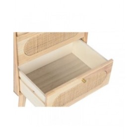 Cassettiera DKD Home Decor Naturale Metallo Legno d'albero della gomma 40 x 30 x 63 cm
