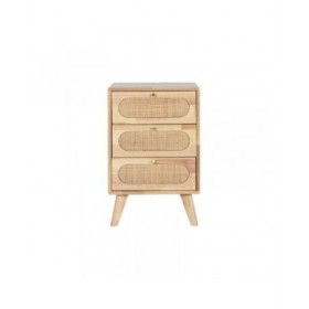 Cassettiera DKD Home Decor Naturale Metallo Legno d'albero della gomma 40 x 30 x 63 cm