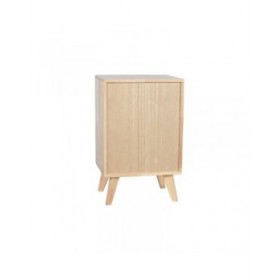 Cassettiera DKD Home Decor Naturale Metallo Legno d'albero della gomma 40 x 30 x 63 cm