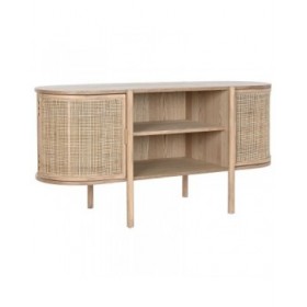 Mobile TV Home ESPRIT Naturale Legno d'albero della gomma 120 x 43,5 x 60 cm