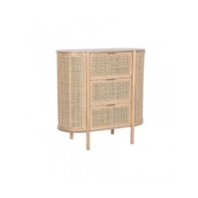 Cassettiera Home ESPRIT Naturale Legno d'albero della gomma Moderno 80 x 39 x 80 cm